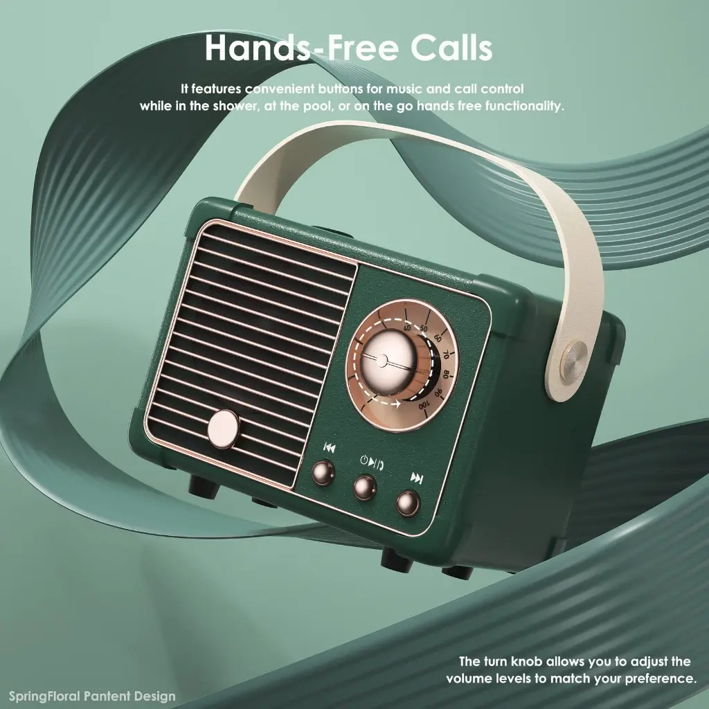 QFX RETRO RADIO RECHARGEABLE PORTABLE SPEAKER 