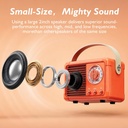 QFX RETRO RADIO RECHARGEABLE PORTABLE SPEAKER - RED 
