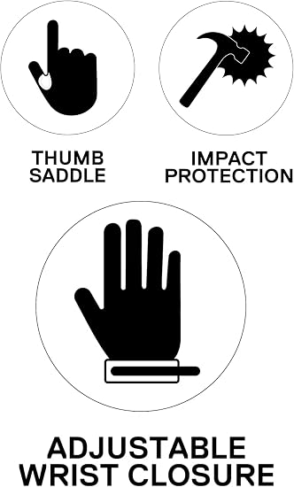 Craftsman Work Gloves, Anti-shock Impact Protection, Adjustable Cuff (pair)