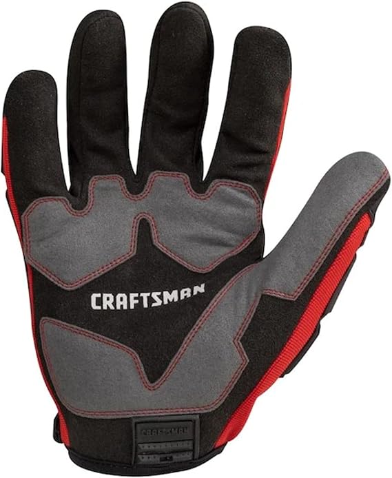 Craftsman Work Gloves, Anti-shock Impact Protection, Adjustable Cuff (pair)