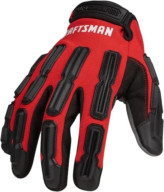 Craftsman Work Gloves, Anti-shock Impact Protection, Adjustable Cuff (pair)