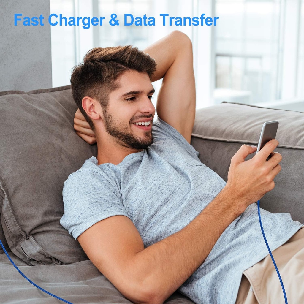 iJOY 3m micro usb charging cable 10ft blue