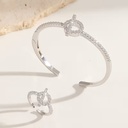 ASSORTED Designer Brass Gold plated with Synthetic Zirconia Women'S Bracelet And Ring Set 