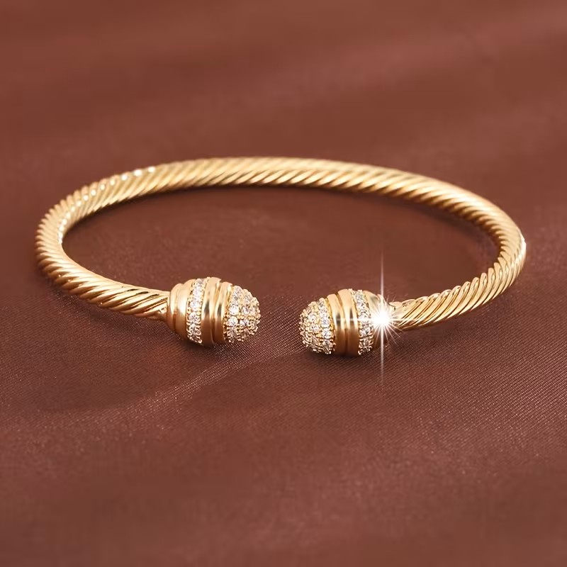 ASSORTED Designer Brass Gold/Silver plated with Synthetic Zirconia Women'S Bracelet