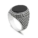 Nautica Brass Ring with Black stone