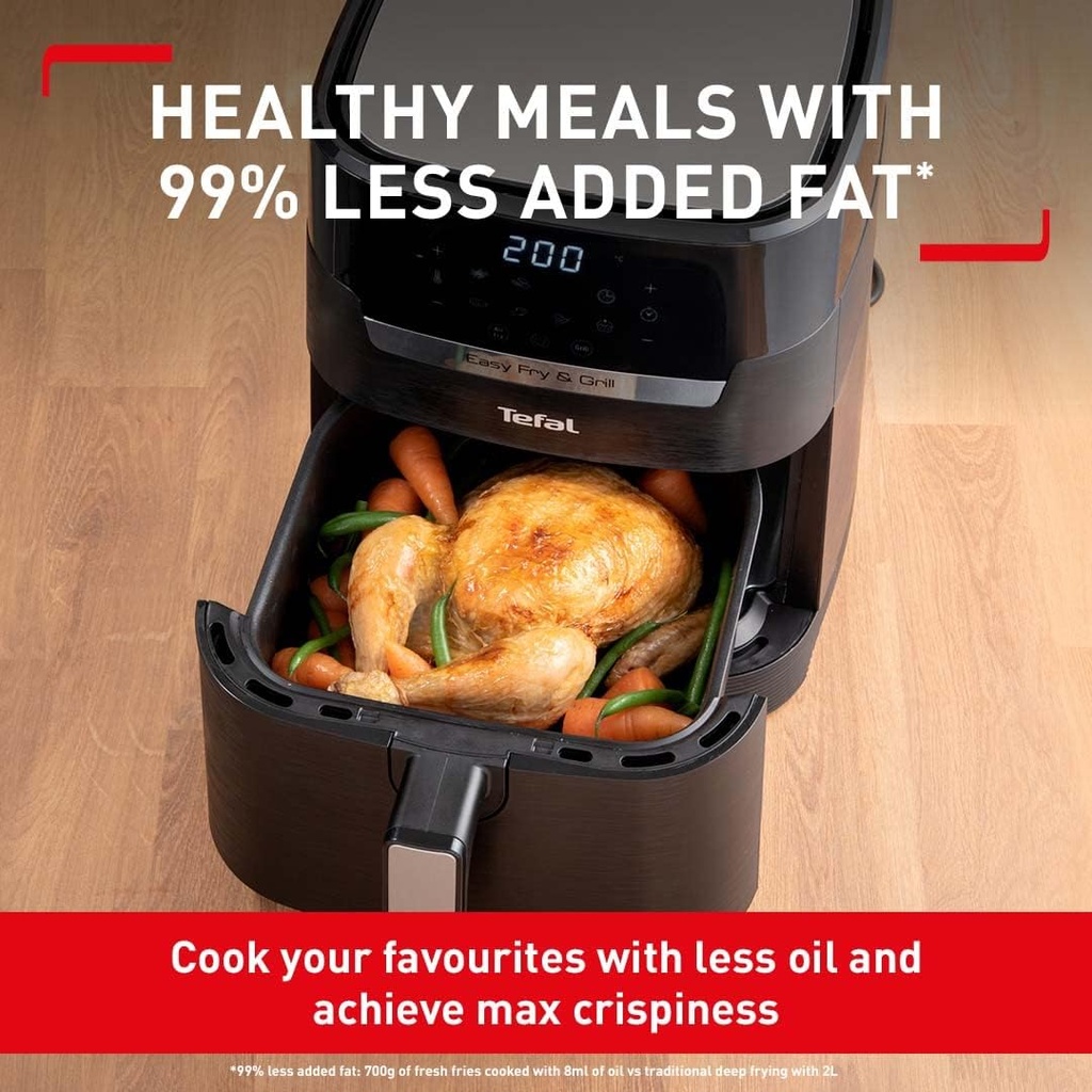 Tefal Easy Fry Precision 2-in-1 Digital Air Fryer and Grill 4.2L EY5058, 1550W