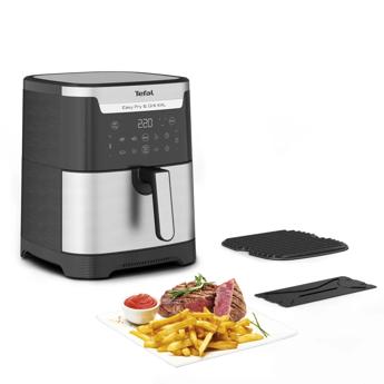 TEFAL Air Fryer Easy Fry&Grill Digital 2-in-1XXL 6.5 Capacity 1830 W Flexcook Divider for Dual Cooking Air Fry + Grill 8 Automatic Programs Adjustable Temperature Timer EY801D27