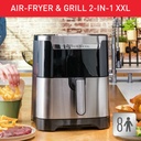 TEFAL Air Fryer Easy Fry&Grill Digital 2-in-1XXL 6.5 Capacity 1830 W Flexcook Divider for Dual Cooking Air Fry + Grill 8 Automatic Programs Adjustable Temperature Timer EY801D27