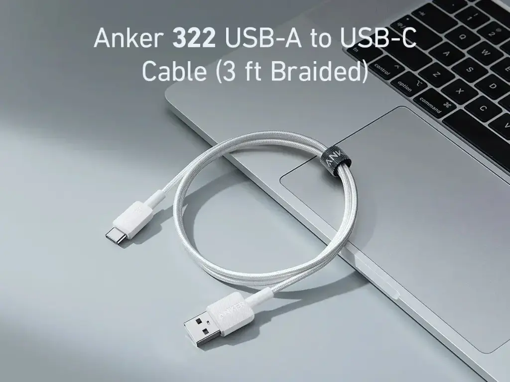 Anker 322 USB-A to USB-C Cable (3ft, Braided)