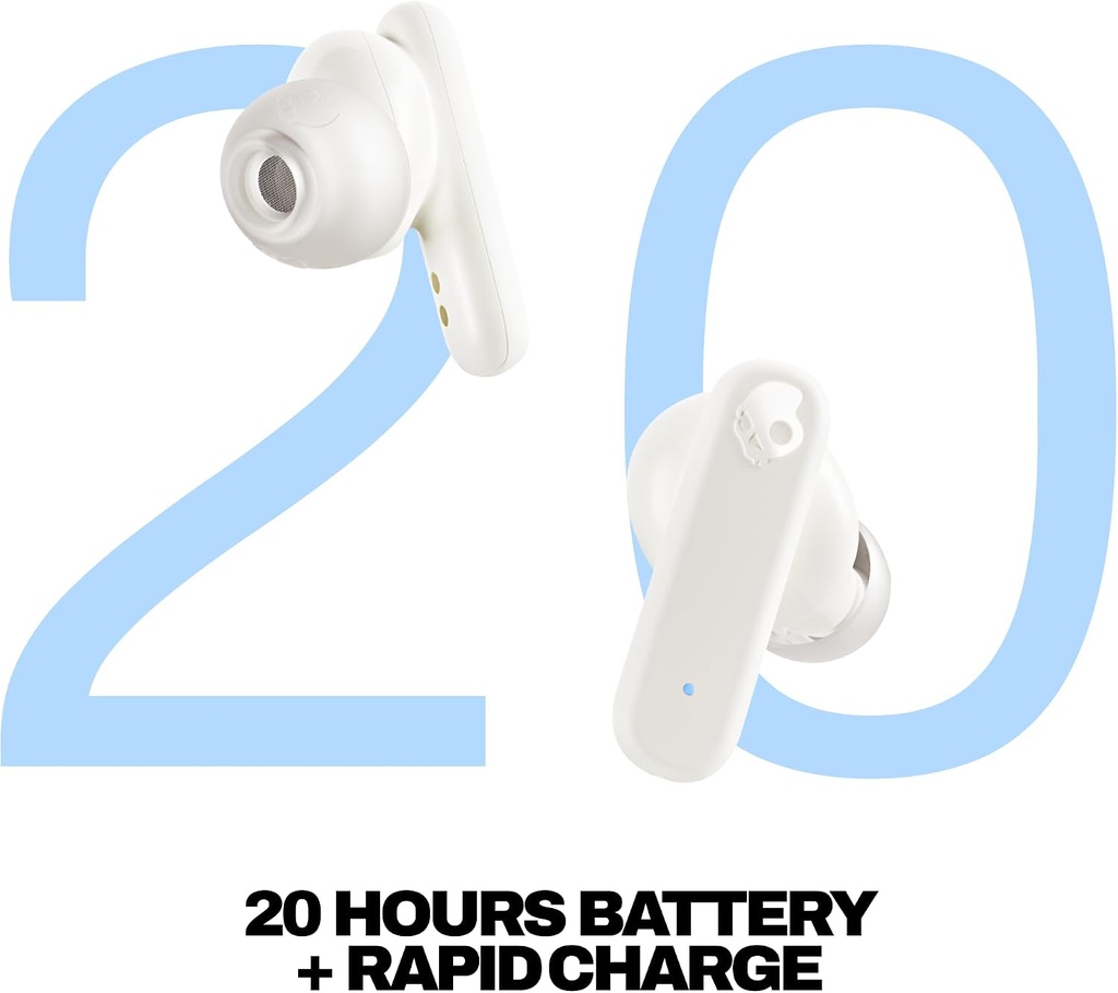 Skullcandy Smokin’ Buds Wireless Noise Isolating Earbuds - Bone