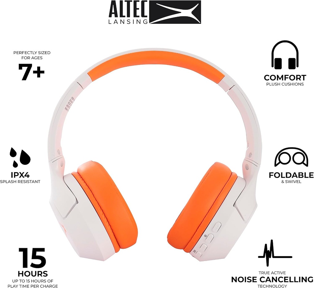 ALTEC LANSING 2-IN-1 KID SAFE HEADPHONE Orange