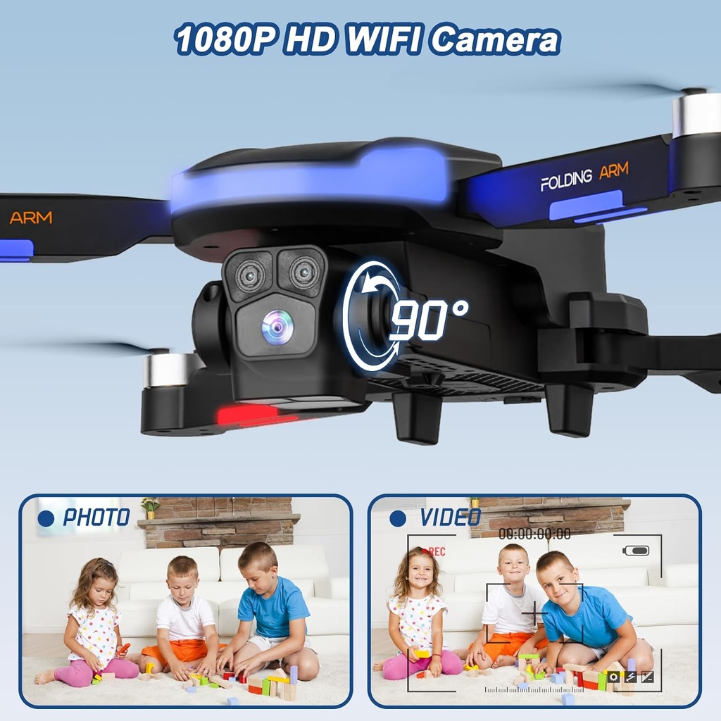 Aerial Drone with Camera for Kids, 1080P HD FPV Foldable CZ20