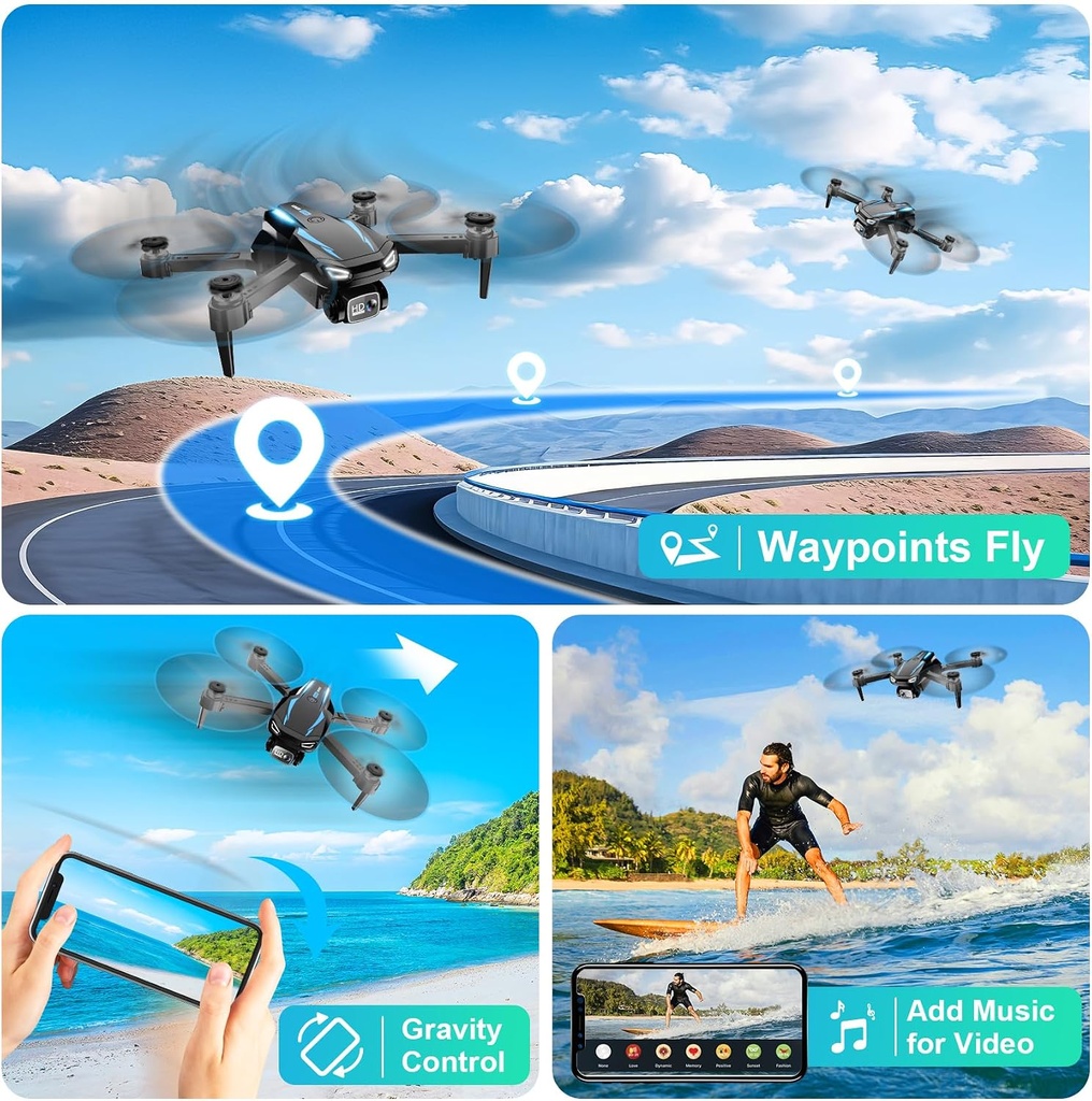 X31 Drone with 1080P Camera, Foldable Remote Control Quadcopter 