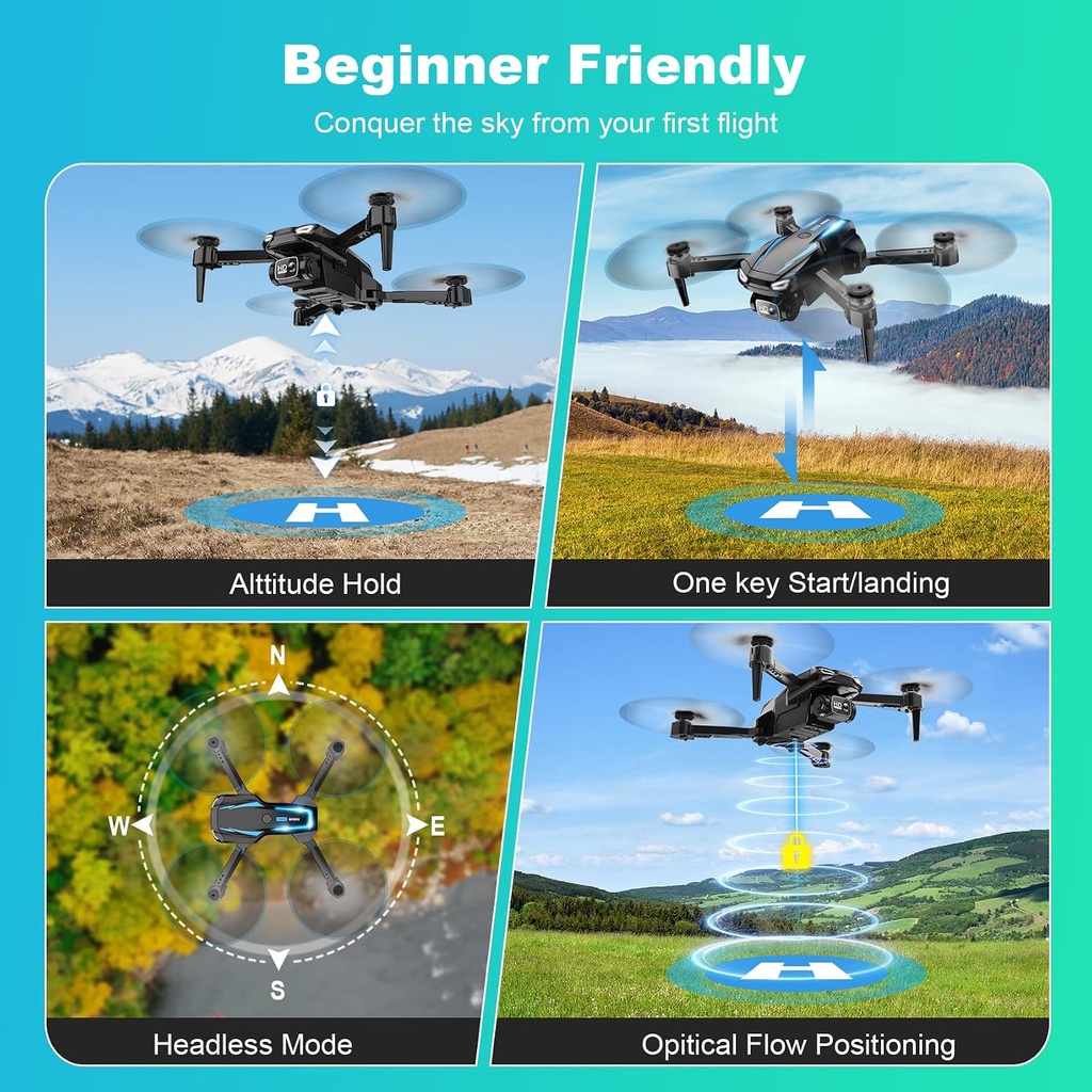 X31 Drone with 1080P Camera, Foldable Remote Control Quadcopter 