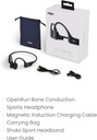 SHOKZ OpenRun Bone Conduction Open-Ear Bluetooth Sport Headphones, Black
