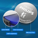 PHILIPS CR2032 Battery 50 Pack, 3v Lithium Coin Cell Battery Long-Lasting Coin and Button Cell Batteries (50 Pack)