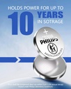 PHILIPS CR2016 3V Lithium Cell Battery 5 Pack, 10 Year Shelf Life Child Resistant Packaging, Stable Discharge Works with Key Fob & Small Electronics