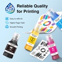 FASLVINK Compatible Ink Refill Bottles Replacement for Epson 502 Ink Black