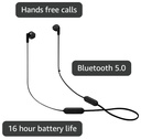 JBL Tune 215bt - Bluetooth Wireless in-Ear Headphones with 3-Button Mic/Remote and Flat Cable - Black, 