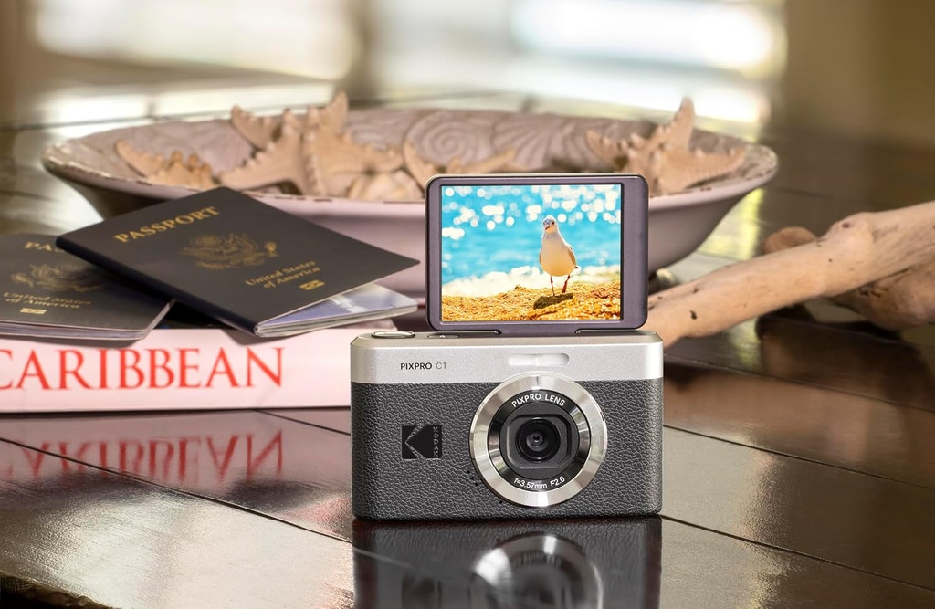Kodak PIXPRO C1 Digital Camera, 13MP Compact Point & Shoot (Black)