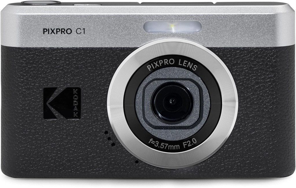 Kodak PIXPRO C1 Digital Camera, 13MP Compact Point & Shoot (Black)