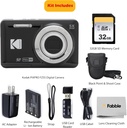 KODAK PIXPRO FZ55 16MP Digital Point & Shoot Camera,Bundle (Black)
