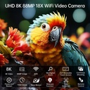 FlyFrost 8K Video Camera 88MP UHD WiFi Vlogging Cameras hdv255k