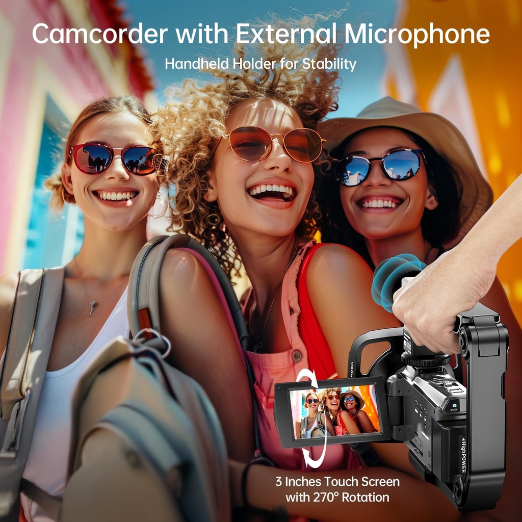 FlyFrost 8K Video Camera 88MP UHD WiFi Vlogging Cameras hdv255k