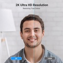 UGREEN 2K Webcam for PC Ultra HD 1080P Computer Webcam with Microphone