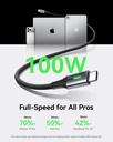 INIU USB C Cable, [6.6ft+6.6ft]2Pk 100W PD Fast Charging USB C to USB C Cable