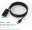 Mindorlen USB C to HDMI Cable 6ft 4K for Monitor, HDMI to USB c Adapter for MAC, USBC to HDMI Adapter Converter for MacBook air iPad pro, USB-C Type C to hdmi Cord for Chromebook TV