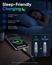 SUNGUY USB C to USB C Cable 3FT [2-Pack], 100W Fast Charging with LED Light