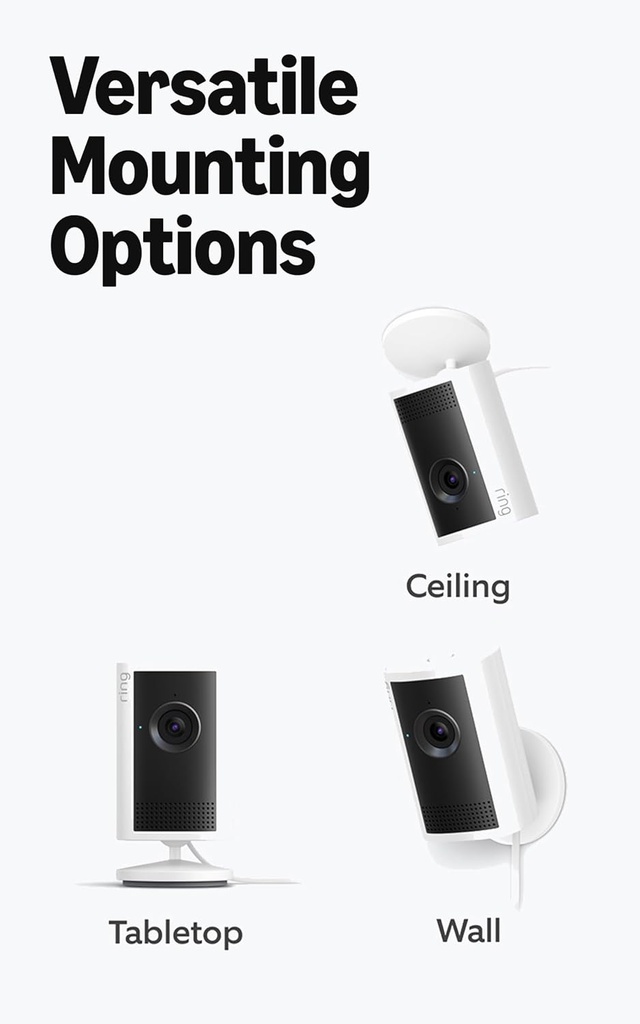 Ring Indoor Cam 2K (newest model)Night Vision, Black