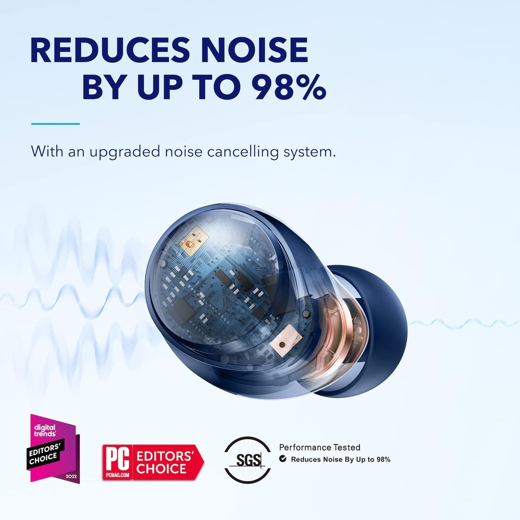Soundcore by Anker Space A40 Adaptive Active Noise Cancelling Earbuds (Blue)