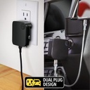 Scosche PowerVolt Travel30 2-in-1 Fast Travel Charging Station, Foldable Home Plug & Car Charger Adapter 