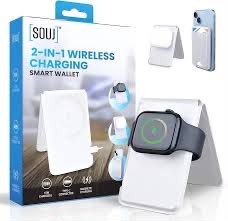 SOUJ 2 IN 1 WIRELESS CHARGING SMART WALLET (BLACK) 