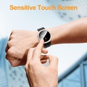 Landhoo 6+6 Pack for Samsung Galaxy Watch 8/9 40mm Screen Protector Case | Hard PC bumper + HD highly responsive touch tempered glass. anti-fog, Waterproof..