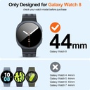 Landhoo 6+6 Pack for Samsung Galaxy Watch 8/9 40mm Screen Protector Case | Hard PC bumper + HD highly responsive touch tempered glass. anti-fog, Waterproof..