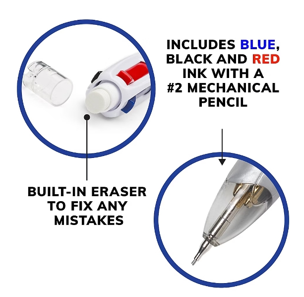 Bic 4-Color Retractable Ballpoint Pens, 6 pk. - Assorted Colors