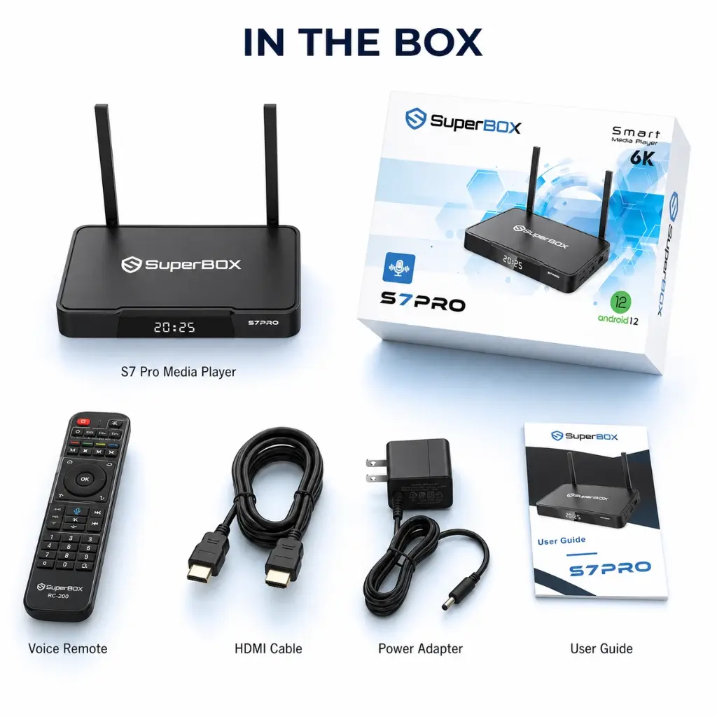 SuperBOX S7 Pro Android 12.0 TV Box 6K UHD 4GB 32GB WiFi 