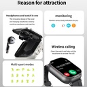 ERUN 2-In-1 Smartwatch And Wireless Earbuds , Featuring Music Control And Various Sports Modes with Activity Data Insights