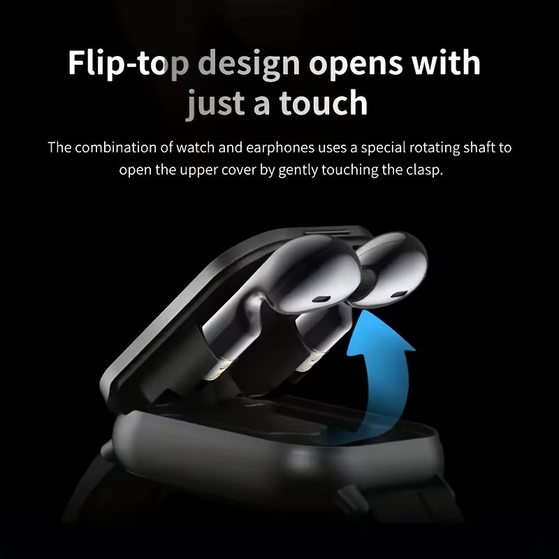 ERUN 2-In-1 Smartwatch And Wireless Earbuds , Featuring Music Control And Various Sports Modes with Activity Data Insights