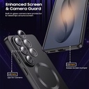  Luxury Magnetic Wireless Charging Matte Shockproof Soft Phone Case for Samsung Galaxy S24 Ultra Series - Burgundy