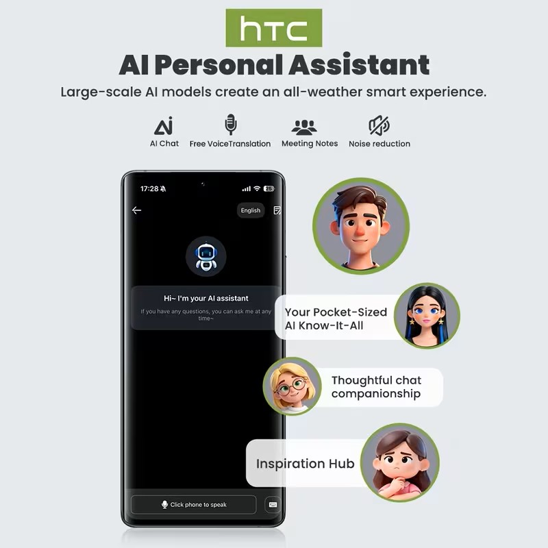 HTC NE"67" Clip-on AI Translation Earphones 