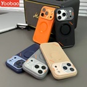 YOOBAO  Full Coverage Silicone Magnetic Shockproof Phone Case, Stylish Personalized Soft Protective Cover - Iphone 15 - Black 