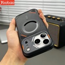 YOOBAO  Full Coverage Silicone Magnetic Shockproof Phone Case, Stylish Personalized Soft Protective Cover - Iphone 15 - Black 