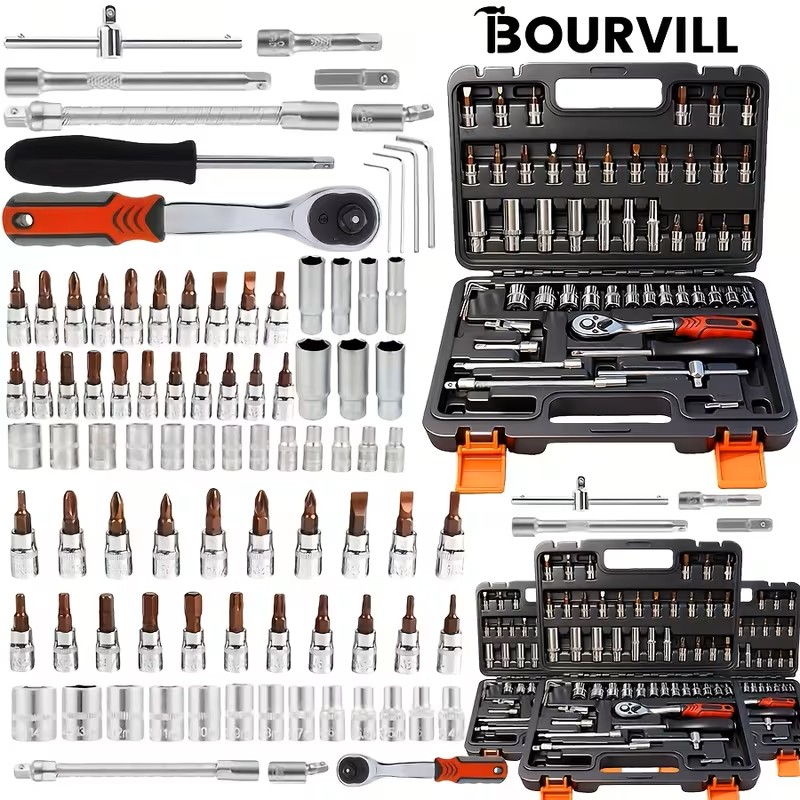 53pcs Professional Tool Set, Multi-functional Toolbox, Portable Design, For Home And Car Repair, 