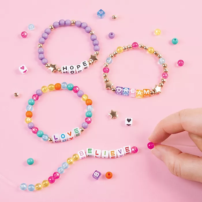 Make It Real Alphabet Bead Bracelet Craft Kit 