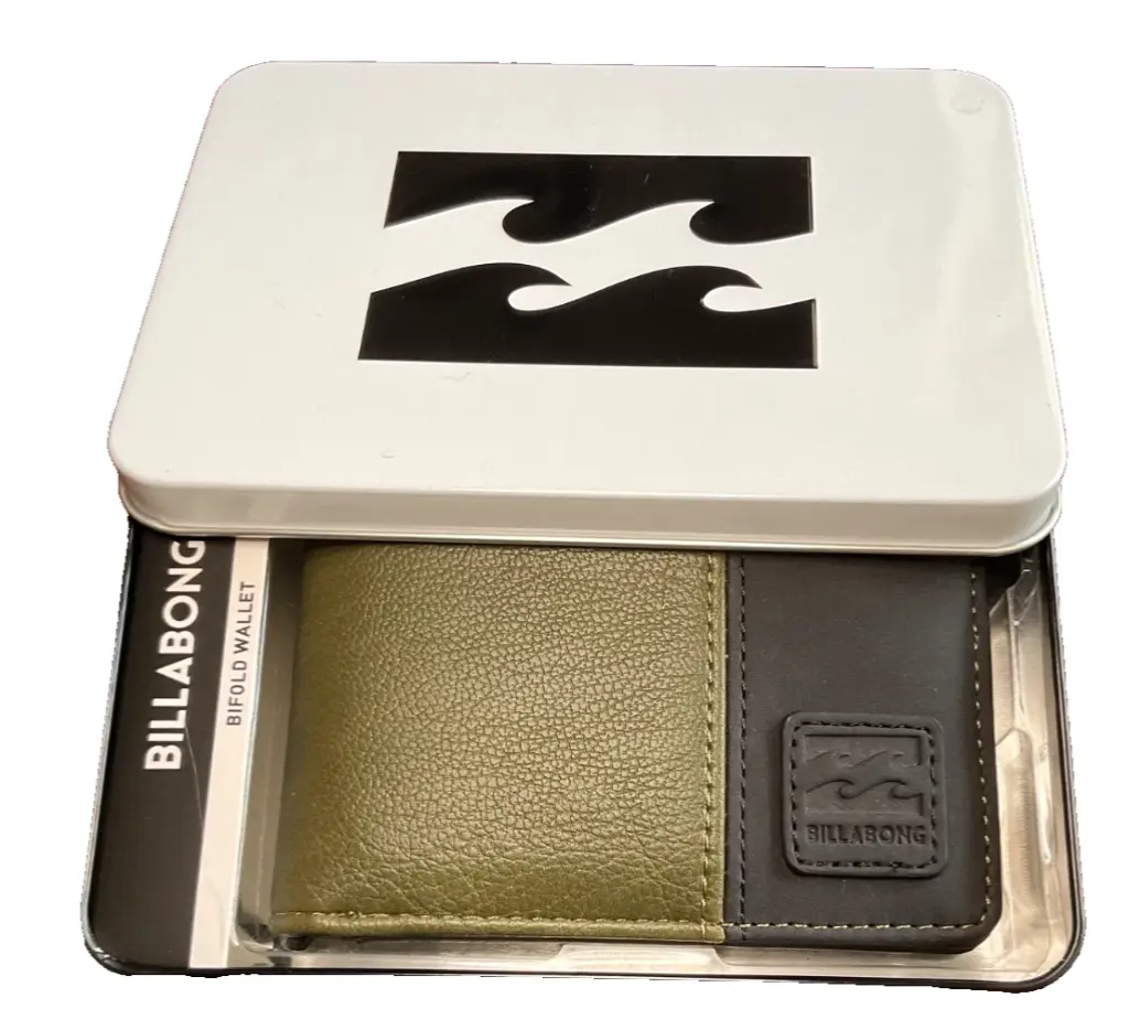 BILLABONG Men's BIFOLD WALLET 3 CARD SLOTS 1 ID SLOT BILL SECTION NIB