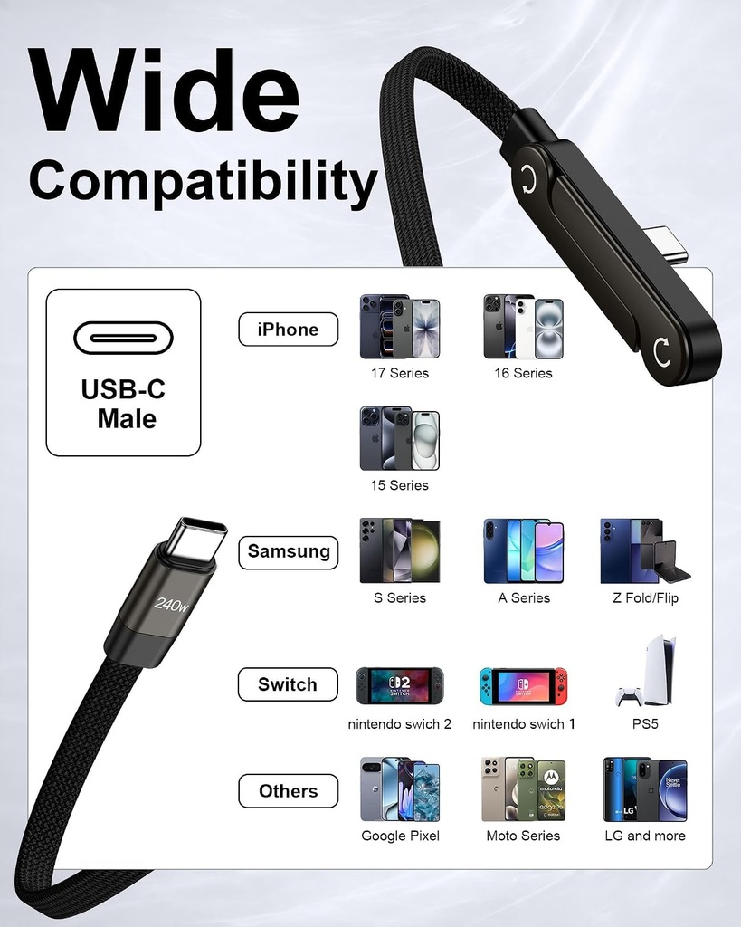 TREND LOGIC ELITE 6FT USBC TO USBC KICKSTAND CABLE 60W